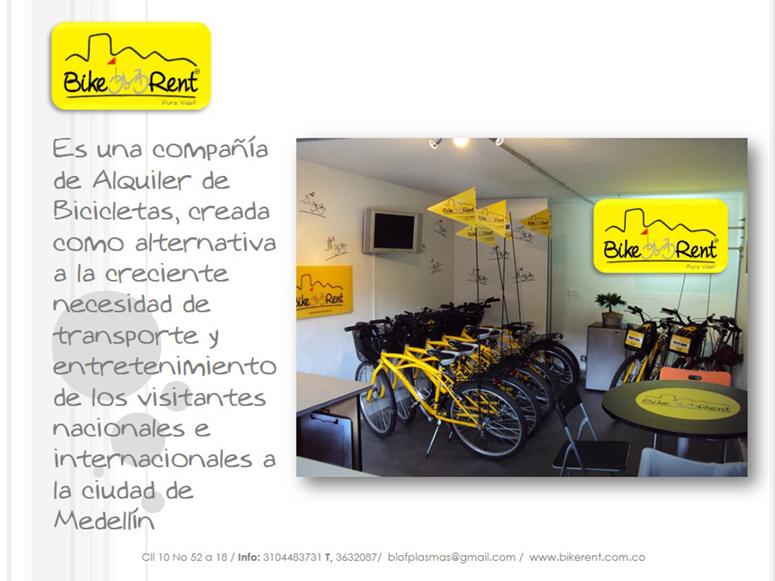 Bikerent | Alquiler de bicicletas | Espacios publicitarios Medellin, Colombia